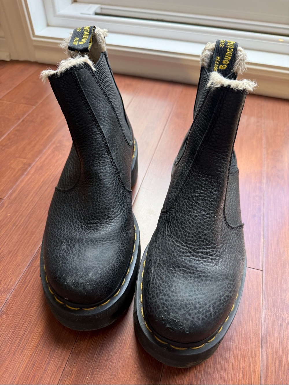 Dr, Martens Quad Fur Chelsea boots in black